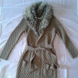 ❤CLEO XS BEIGE SWEATER TRENCH JACKET